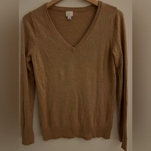 A New Day camel v-neck sweater size small